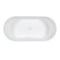 Aqua Eden 59.81 L, 28.56 W, Glossy White/Matte White, Solid Surface White Stone VRTDE612922 - alternate 3